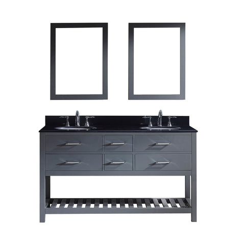Image of Caroline Estate 60" Double Bathroom Vanity MD-2260-BGRO-GR