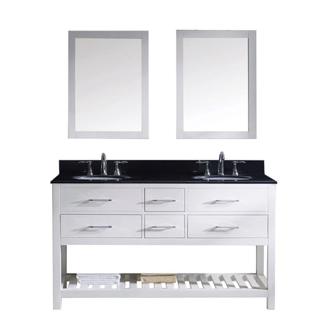 Image of Caroline Estate 60" Double Bathroom Vanity MD-2260-BGRO-WH