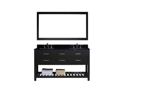 Image of Caroline Estate 60" Double Bathroom Vanity MD-2260-BGSQ-ES-010