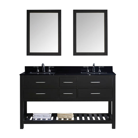 Image of Caroline Estate 60" Double Bathroom Vanity MD-2260-BGSQ-ES