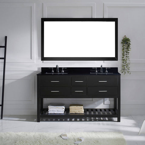 Image of Caroline Estate 60" Double Bathroom Vanity MD-2260-BGSQ-ES