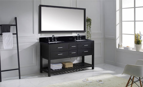 Image of Caroline Estate 60" Double Bathroom Vanity MD-2260-BGSQ-ES
