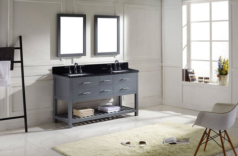 Image of Caroline Estate 60" Double Bathroom Vanity MD-2260-BGSQ-ES