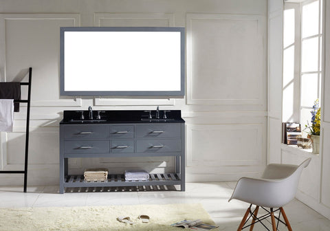 Image of Caroline Estate 60" Double Bathroom Vanity MD-2260-BGSQ-ES