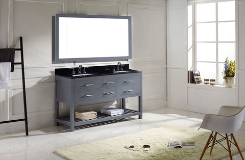 Image of Caroline Estate 60" Double Bathroom Vanity MD-2260-BGSQ-ES