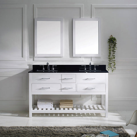 Image of Caroline Estate 60" Double Bathroom Vanity MD-2260-BGSQ-ES