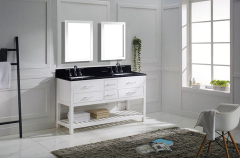 Image of Caroline Estate 60" Double Bathroom Vanity MD-2260-BGSQ-ES