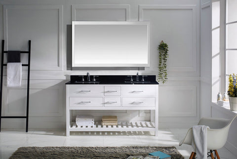 Image of Caroline Estate 60" Double Bathroom Vanity