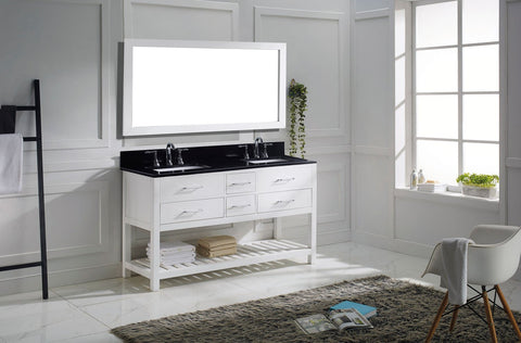 Image of Caroline Estate 60" Double Bathroom Vanity MD-2260-BGSQ-ES