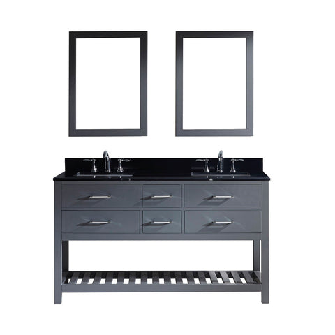 Image of Caroline Estate 60" Double Bathroom Vanity MD-2260-BGSQ-GR
