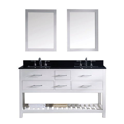 Image of Caroline Estate 60" Double Bathroom Vanity MD-2260-BGSQ-WH