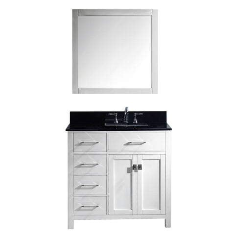 Image of Caroline Parkway 36" Single Vanity MS-2136L-BGSQ-WH
