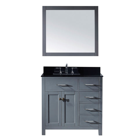 Image of Caroline Parkway 36" Single Vanity MS-2136R-BGSQ-GR