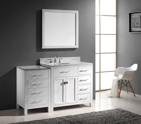 Image of Caroline Parkway 57" Single Vanity MS-2157R-WMRO-ES