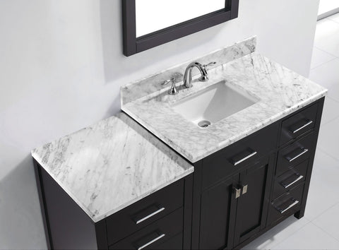 Image of Caroline Parkway 57" Single Vanity MS-2157R-WMRO-ES
