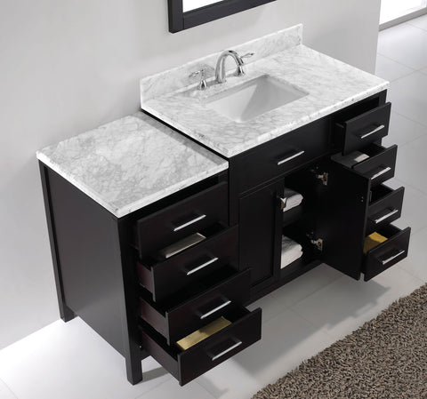 Image of Caroline Parkway 57" Single Vanity MS-2157R-WMRO-ES