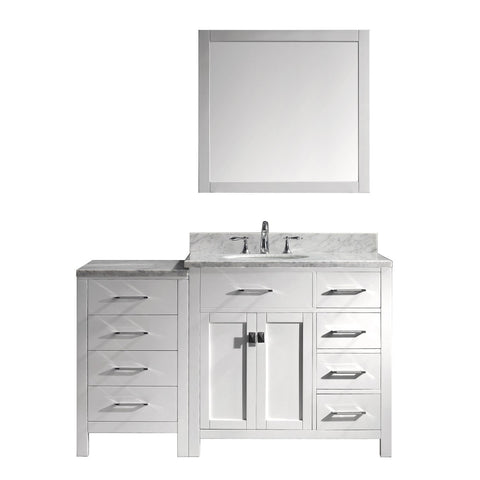 Image of Caroline Parkway 57" Single Vanity MS-2157R-WMRO-WH