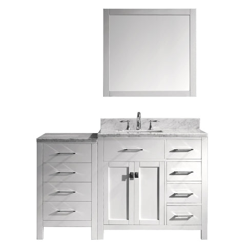 Image of Caroline Parkway 57" Single Vanity MS-2157R-WMSQ-WH