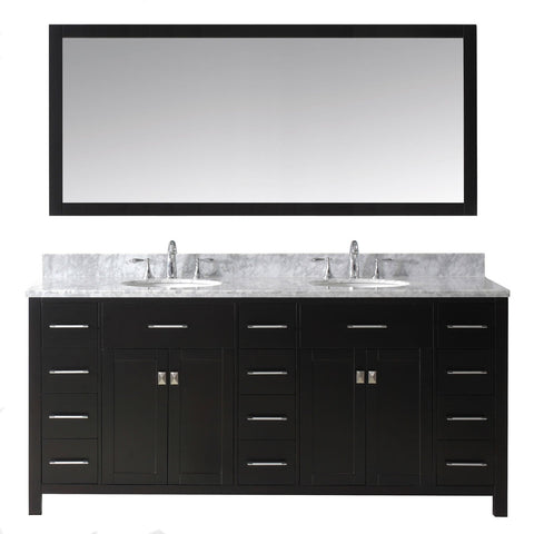 Image of Caroline Parkway 72" Double Bathroom Vanity MD-2172-WMRO-ES
