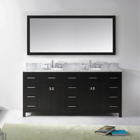 Image of Caroline Parkway 72" Double Bathroom Vanity MD-2172-WMRO-ES