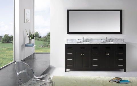 Image of Caroline Parkway 72" Double Bathroom Vanity MD-2172-WMRO-ES