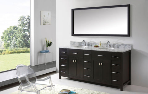 Image of Caroline Parkway 72" Double Bathroom Vanity MD-2172-WMRO-ES