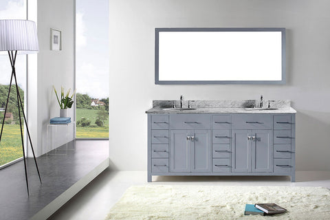 Image of Caroline Parkway 72" Double Bathroom Vanity MD-2172-WMRO-ES