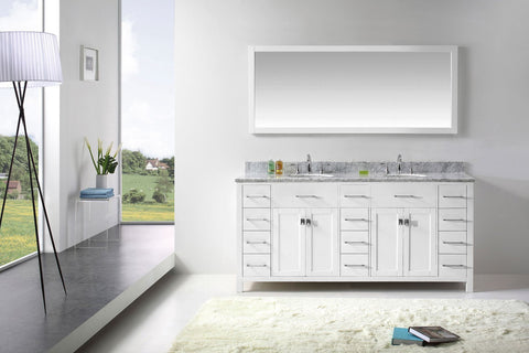 Image of Caroline Parkway 72" Double Bathroom Vanity MD-2172-WMRO-ES