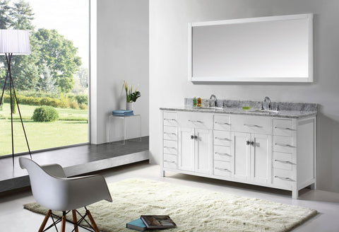 Image of Caroline Parkway 72" Double Bathroom Vanity MD-2172-WMRO-ES