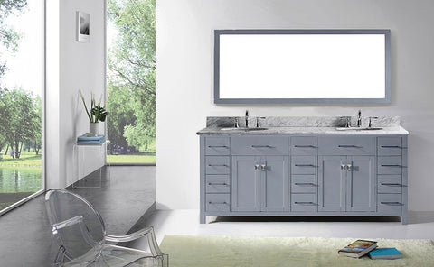 Image of Caroline Parkway 78" Double Bathroom Vanity MD-2178-WMRO-ES