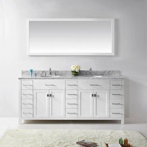 Image of Caroline Parkway 78" Double Bathroom Vanity MD-2178-WMRO-ES