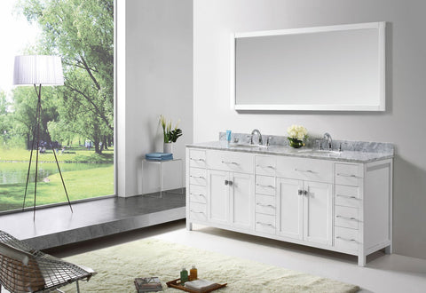 Image of Caroline Parkway 78" Double Bathroom Vanity MD-2178-WMRO-ES