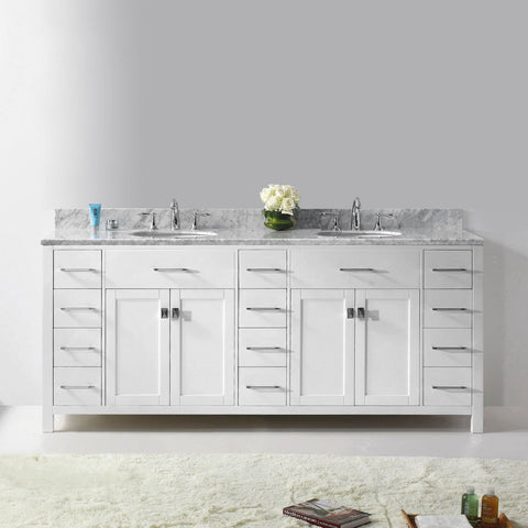 Image of Caroline Parkway 78" Double Bathroom Vanity MD-2178-WMRO-ES