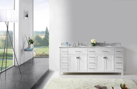 Image of Caroline Parkway 78" Double Bathroom Vanity MD-2178-WMRO-ES