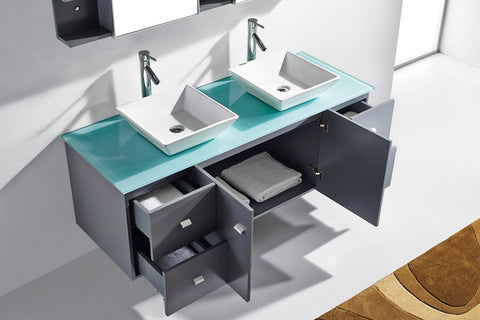 Image of Clarissa 61" Double Bathroom Vanity MD-435-G-ES