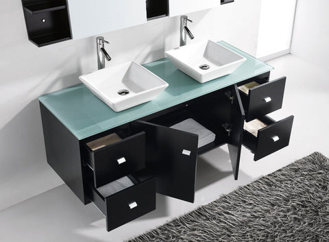 Image of Clarissa 61" Double Bathroom Vanity MD-435-G-ES