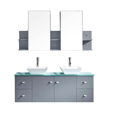 Image of Clarissa 61" Double Bathroom Vanity MD-435-G-ES