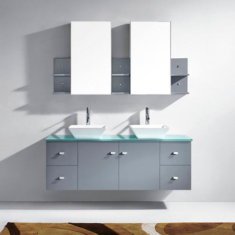 Image of Clarissa 61" Double Bathroom Vanity MD-435-G-ES