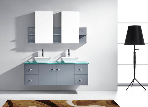 Image of Clarissa 61" Double Bathroom Vanity MD-435-G-ES