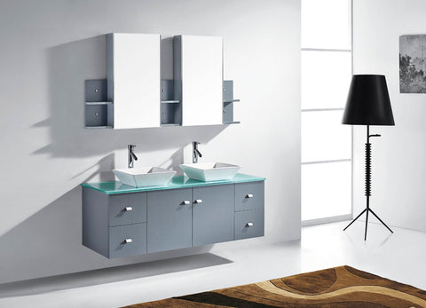 Image of Clarissa 61" Double Bathroom Vanity MD-435-G-ES