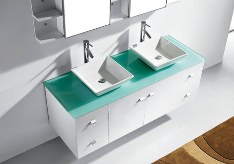 Image of Clarissa 61" Double Bathroom Vanity MD-435-G-ES