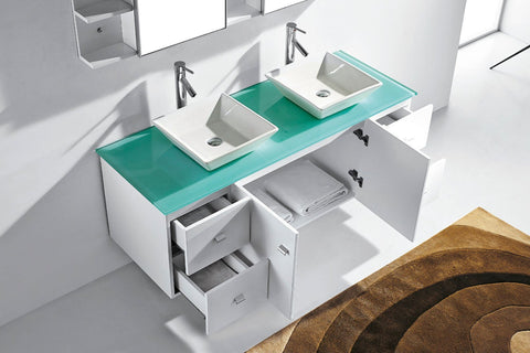 Image of Clarissa 61" Double Bathroom Vanity MD-435-G-ES