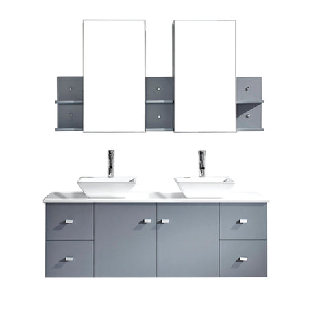 Image of Clarissa 61" Double Bathroom Vanity MD-435-G-ES