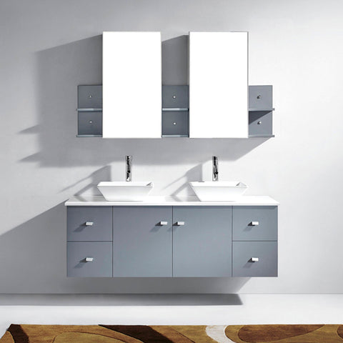Image of Clarissa 61" Double Bathroom Vanity MD-435-G-ES
