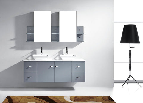 Image of Clarissa 61" Double Bathroom Vanity MD-435-G-ES