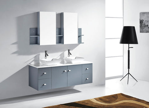 Image of Clarissa 61" Double Bathroom Vanity MD-435-G-ES