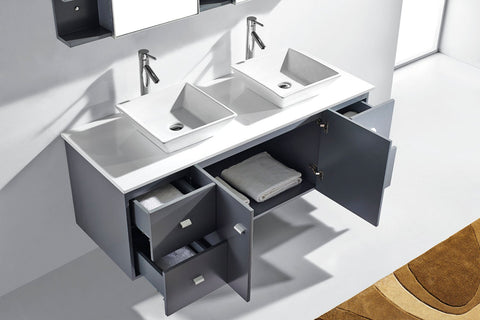 Image of Clarissa 61" Double Bathroom Vanity MD-435-G-ES