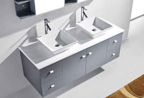 Image of Clarissa 61" Double Bathroom Vanity MD-435-G-ES