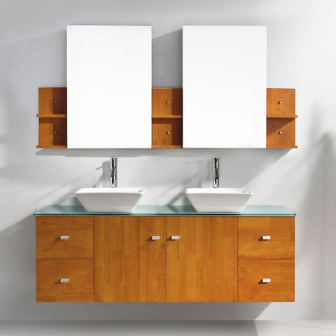 Image of Clarissa 61" Double Bathroom Vanity MD-457-G-HO