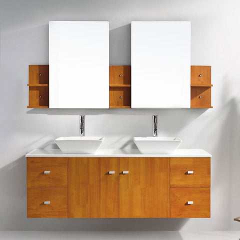 Image of Clarissa 61" Double Bathroom Vanity MD-457-G-HO